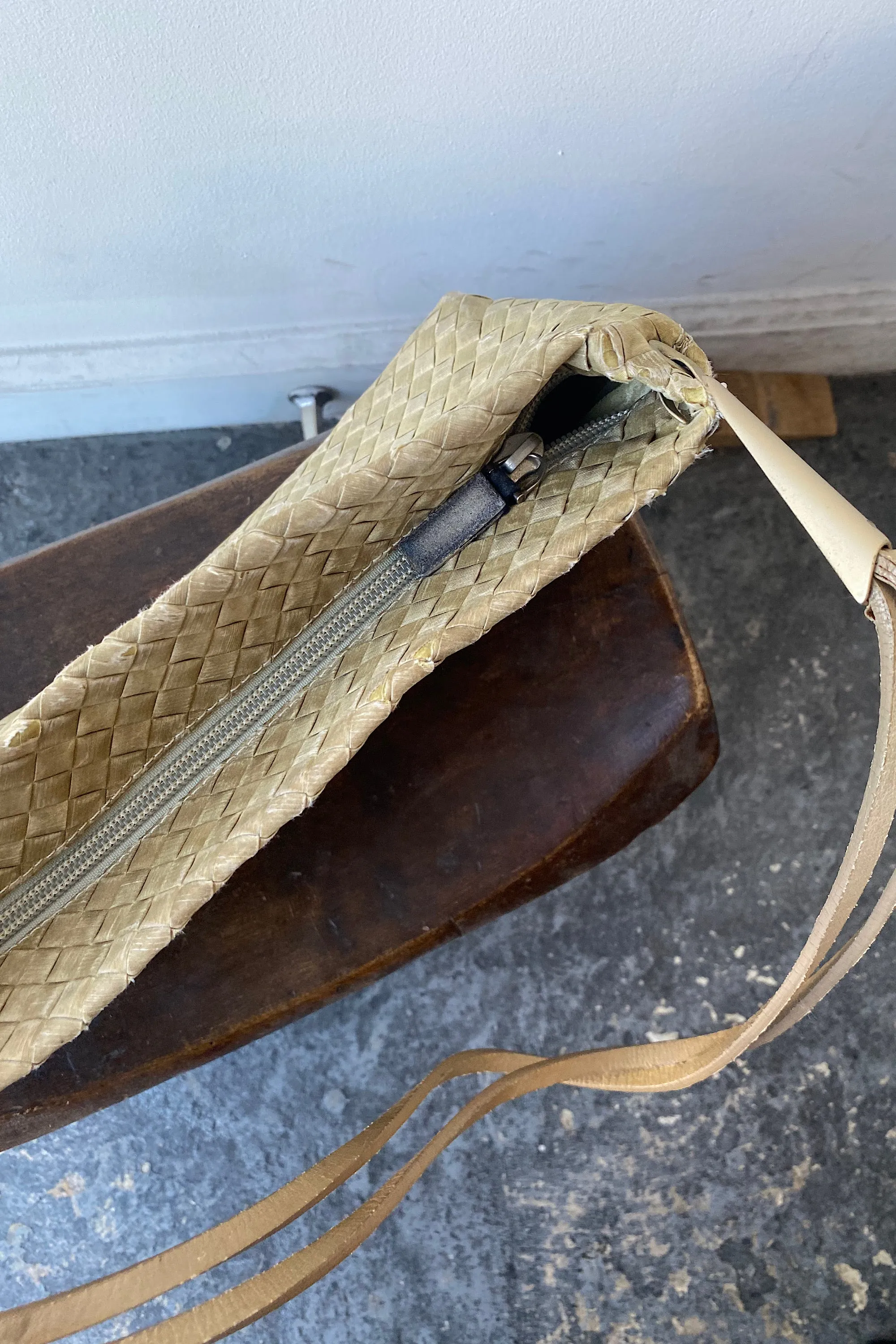 Bottega Veneta Tan Woven Bag