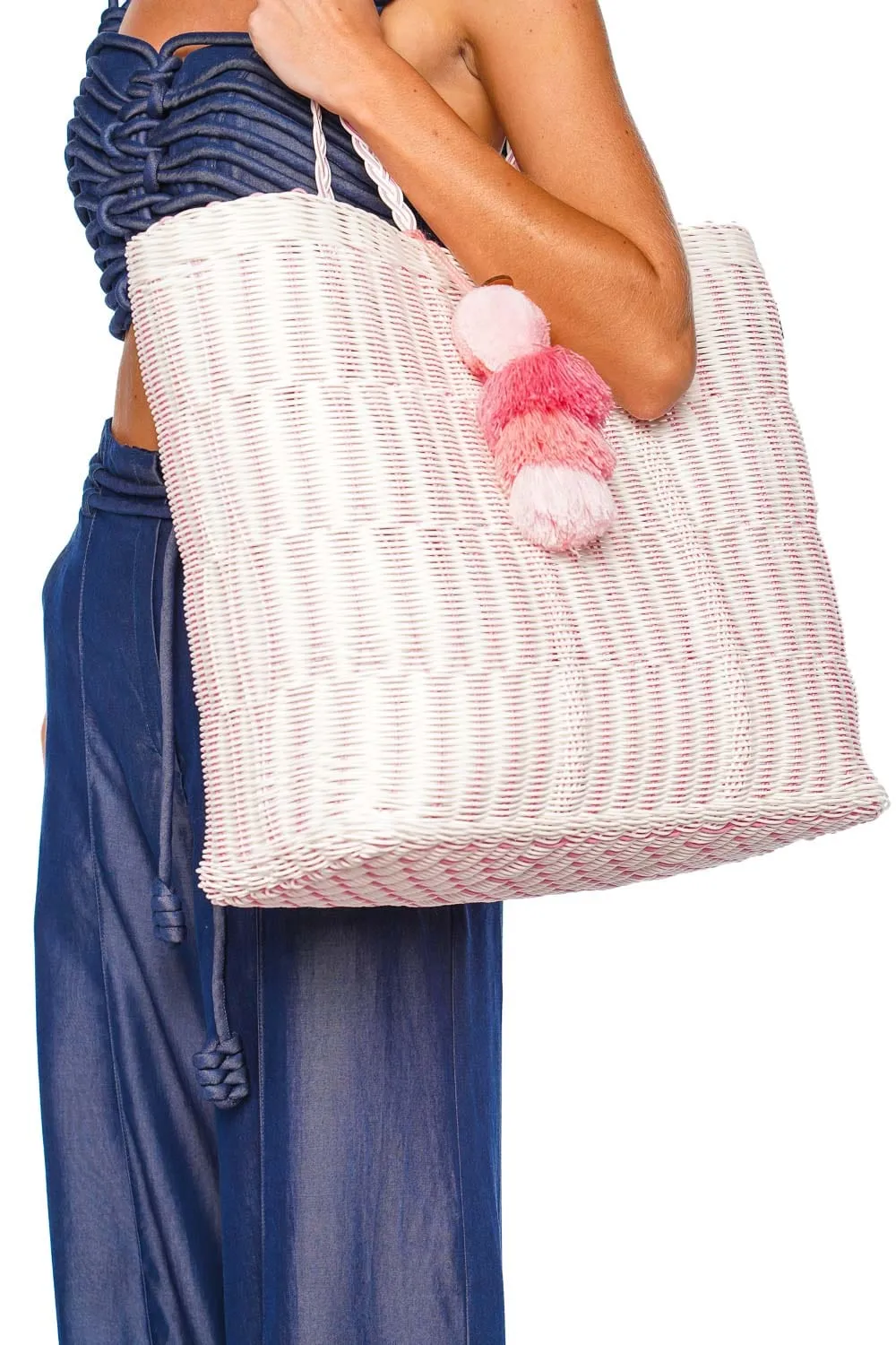 Large Rose Mesh Citron Tote