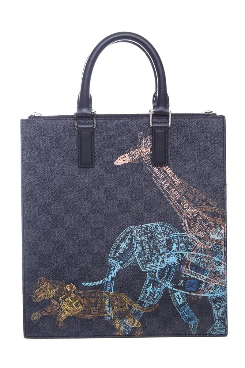 Louis Vuitton Monogram Damier Graffiti Sac Plat Messenger Bag