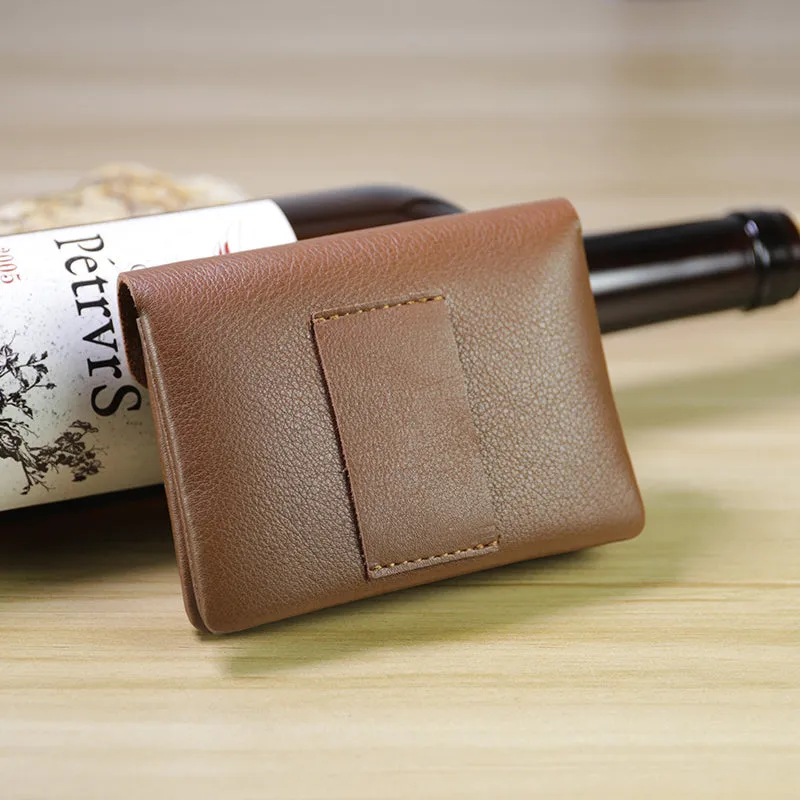 Mini Womens Green Leather Billfold Wallet Small Wallet with Coin Pocket Envelope Wallet for Ladies
