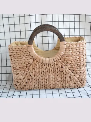 Square Round Bucket Female Summer Straw Women's Bag Travel Vacation Package
